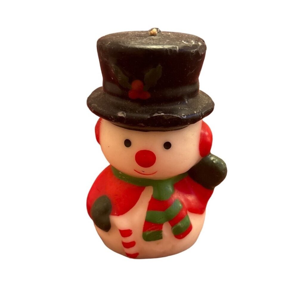 Vintage Snowman Candle